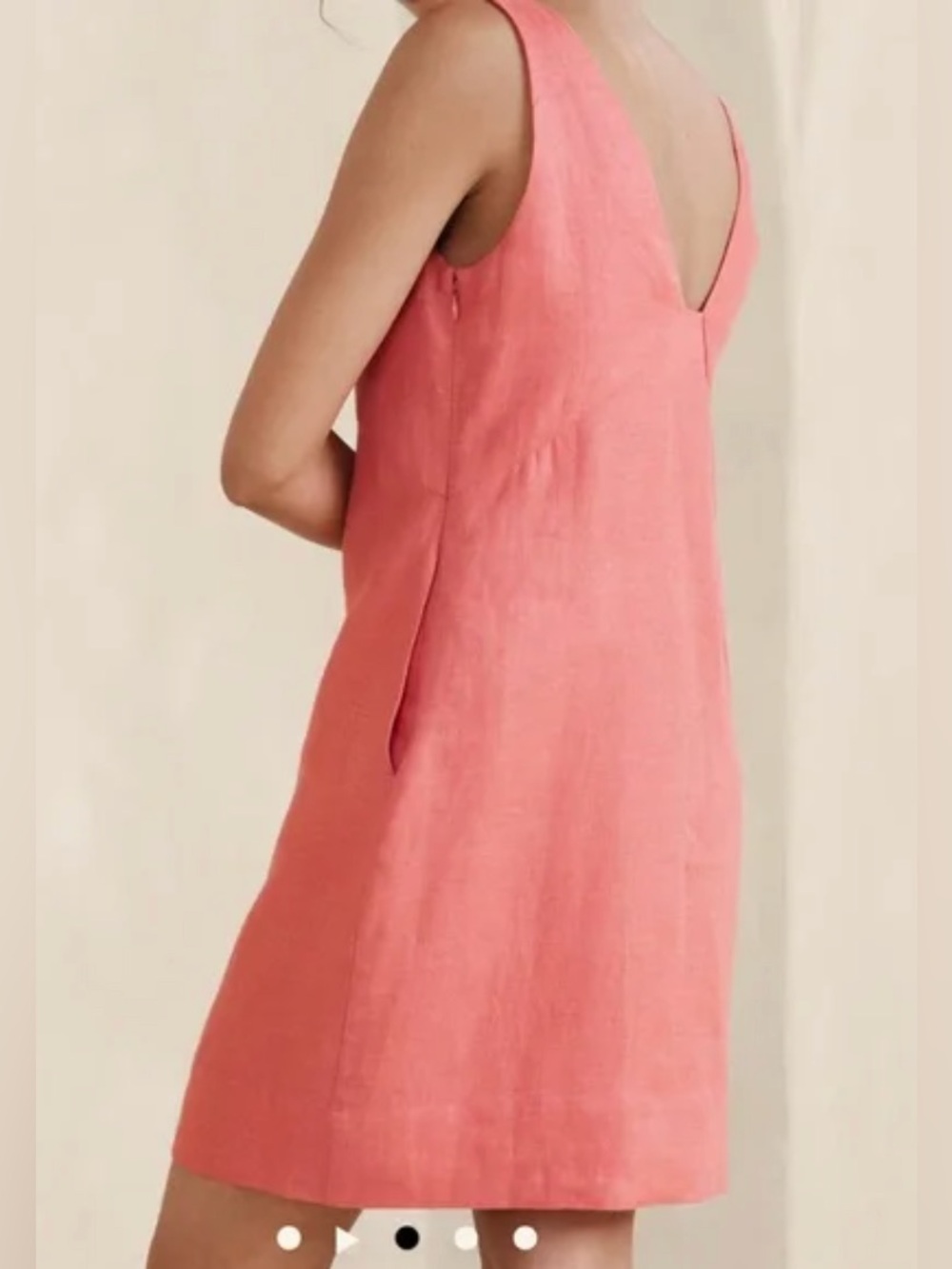Banana Republic 100% Linen Lina Mini Dress Size 6 Euro Summer Vacation Beach - Picture 3 of 16